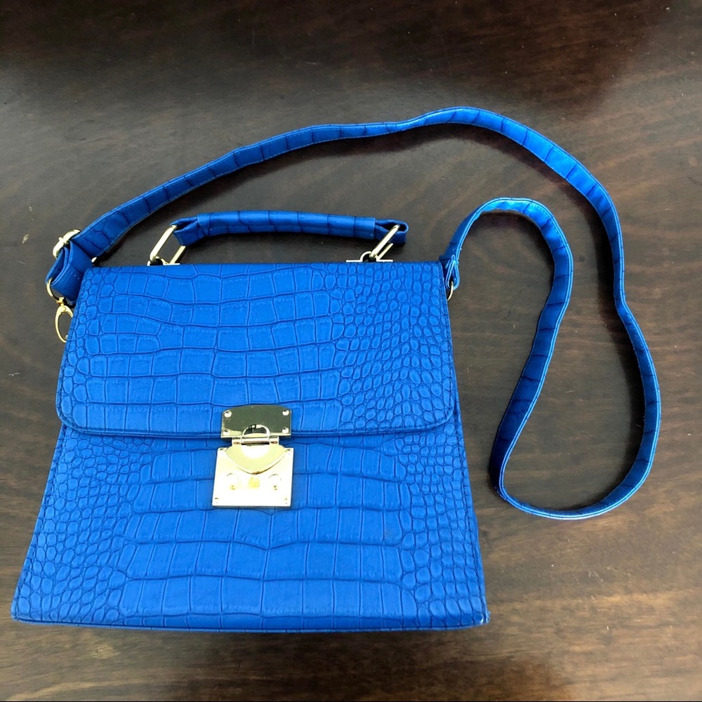 Modcloth Croc Embossed Vegan Leather Bag - Picture 1 of 3